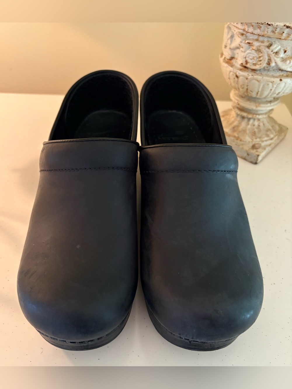 Black Leather Dansko Clogs